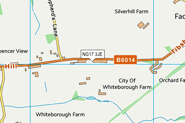 NG17 3JE map - OS VectorMap District (Ordnance Survey)