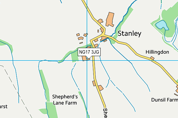 NG17 3JG map - OS VectorMap District (Ordnance Survey)