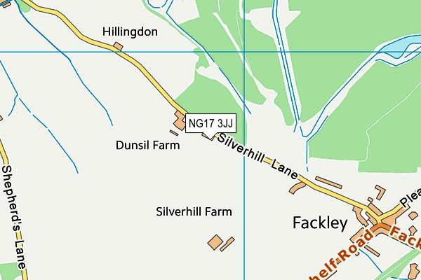 NG17 3JJ map - OS VectorMap District (Ordnance Survey)