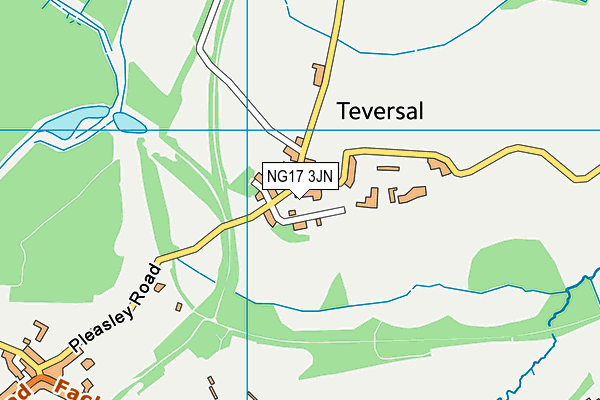 NG17 3JN map - OS VectorMap District (Ordnance Survey)