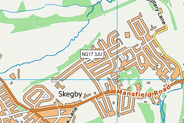 NG17 3JU map - OS VectorMap District (Ordnance Survey)