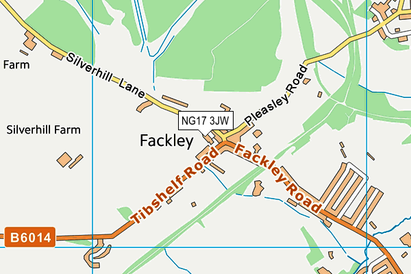 NG17 3JW map - OS VectorMap District (Ordnance Survey)