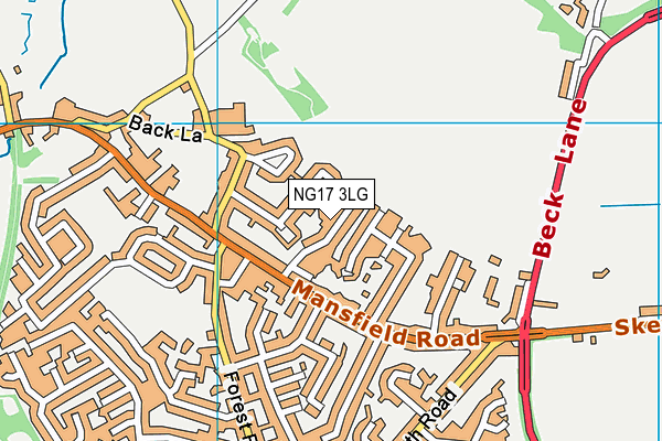 NG17 3LG map - OS VectorMap District (Ordnance Survey)