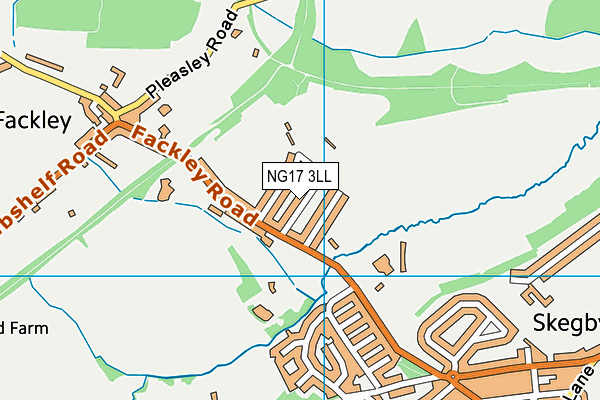 NG17 3LL map - OS VectorMap District (Ordnance Survey)