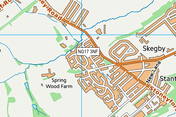 NG17 3NF map - OS VectorMap District (Ordnance Survey)