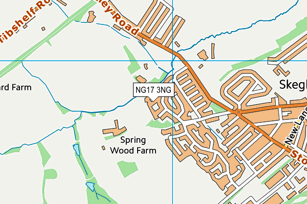 NG17 3NG map - OS VectorMap District (Ordnance Survey)