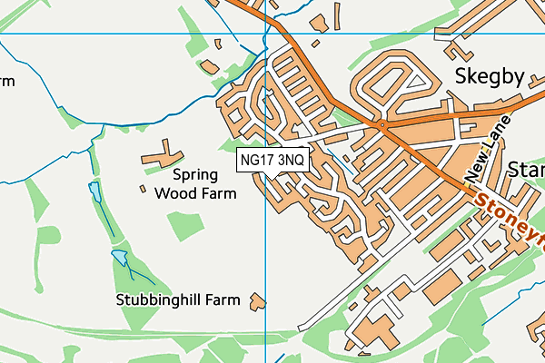 NG17 3NQ map - OS VectorMap District (Ordnance Survey)