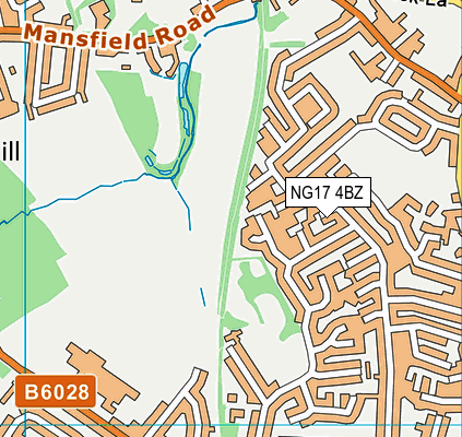 NG17 4BZ map - OS VectorMap District (Ordnance Survey)