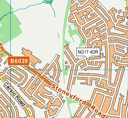 NG17 4DR map - OS VectorMap District (Ordnance Survey)