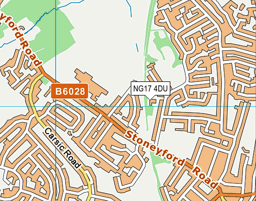 NG17 4DU map - OS VectorMap District (Ordnance Survey)