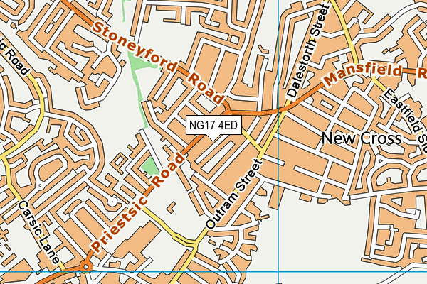 NG17 4ED map - OS VectorMap District (Ordnance Survey)
