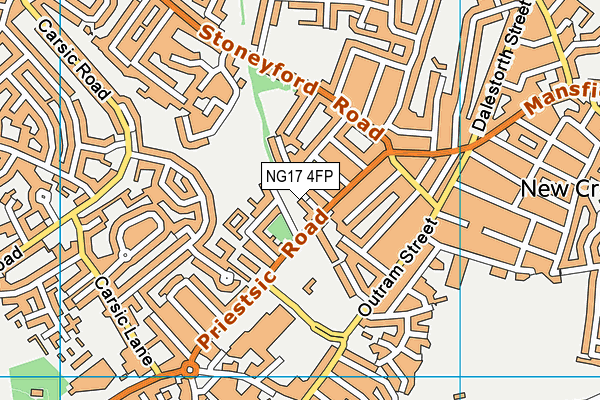 NG17 4FP map - OS VectorMap District (Ordnance Survey)