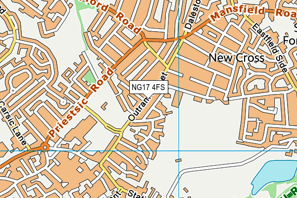 NG17 4FS map - OS VectorMap District (Ordnance Survey)