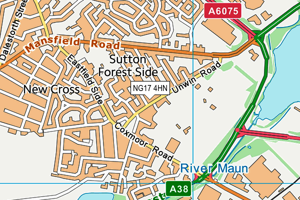 Polly Bowls Sports Ground map (NG17 4HN) - OS VectorMap District (Ordnance Survey)