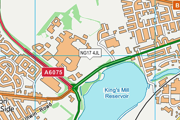 NG17 4JL map - OS VectorMap District (Ordnance Survey)