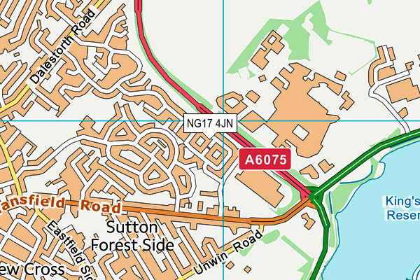 NG17 4JN map - OS VectorMap District (Ordnance Survey)