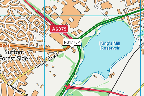 NG17 4JP map - OS VectorMap District (Ordnance Survey)