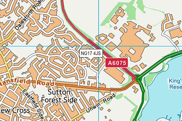 NG17 4JS map - OS VectorMap District (Ordnance Survey)