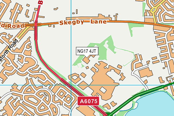 NG17 4JT map - OS VectorMap District (Ordnance Survey)