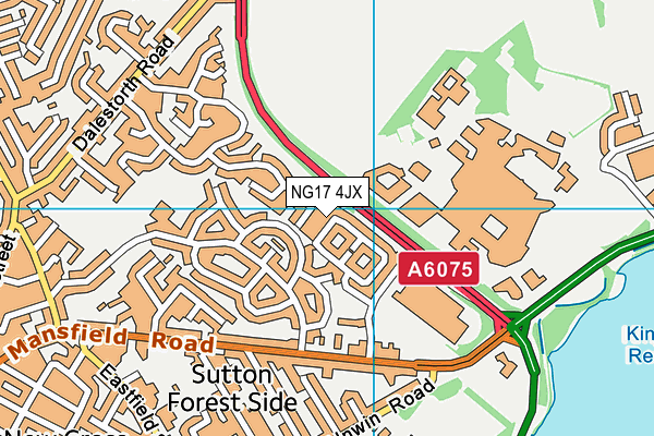 NG17 4JX map - OS VectorMap District (Ordnance Survey)