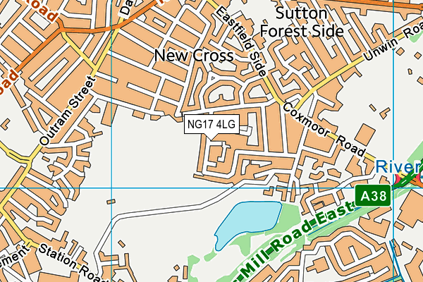 NG17 4LG map - OS VectorMap District (Ordnance Survey)