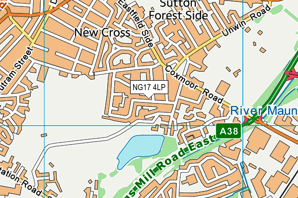 NG17 4LP map - OS VectorMap District (Ordnance Survey)