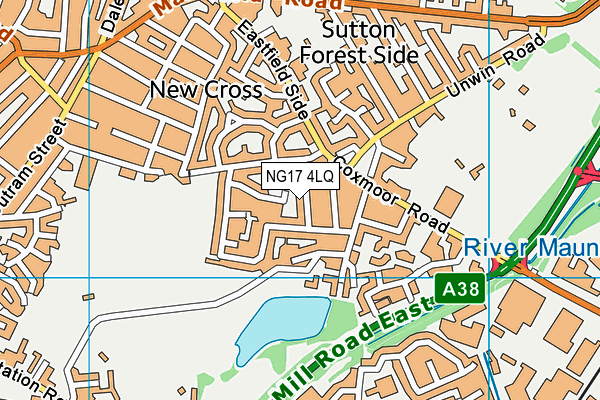 NG17 4LQ map - OS VectorMap District (Ordnance Survey)