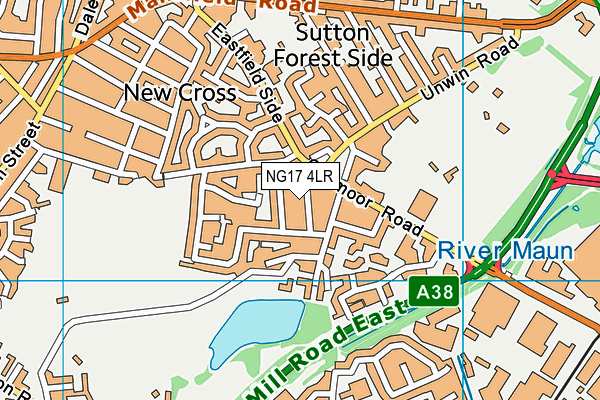 NG17 4LR map - OS VectorMap District (Ordnance Survey)