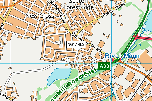 NG17 4LS map - OS VectorMap District (Ordnance Survey)