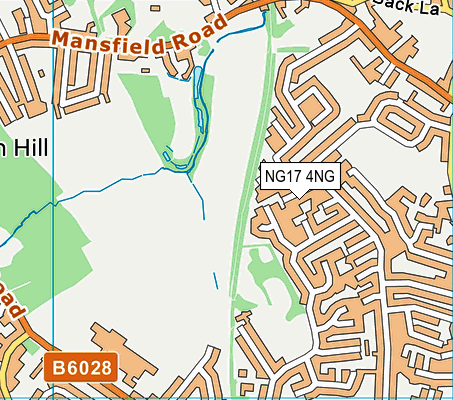 NG17 4NG map - OS VectorMap District (Ordnance Survey)