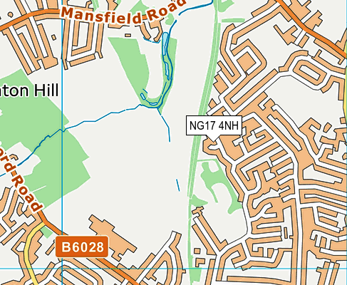 NG17 4NH map - OS VectorMap District (Ordnance Survey)