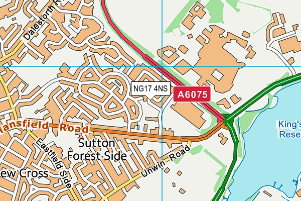 NG17 4NS map - OS VectorMap District (Ordnance Survey)