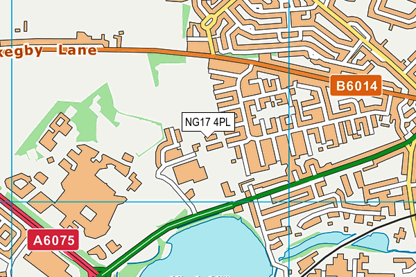 NG17 4PL map - OS VectorMap District (Ordnance Survey)