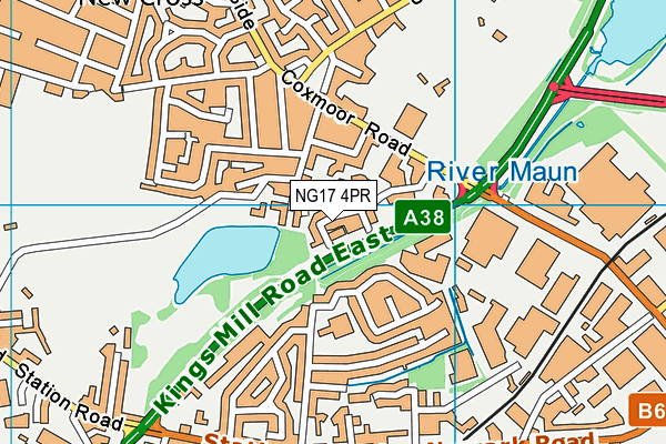NG17 4PR map - OS VectorMap District (Ordnance Survey)