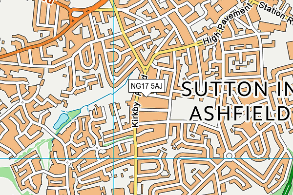 NG17 5AJ map - OS VectorMap District (Ordnance Survey)