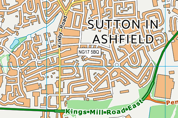 NG17 5BQ map - OS VectorMap District (Ordnance Survey)