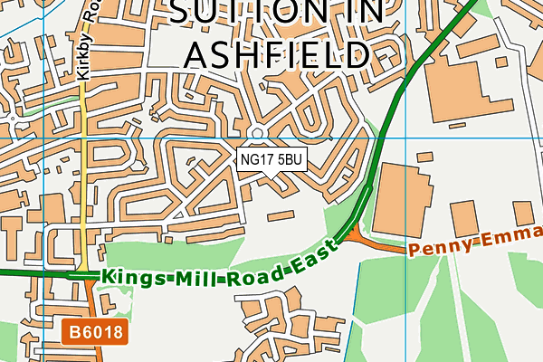 NG17 5BU map - OS VectorMap District (Ordnance Survey)