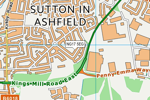 NG17 5EG map - OS VectorMap District (Ordnance Survey)