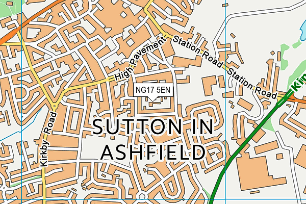 NG17 5EN map - OS VectorMap District (Ordnance Survey)