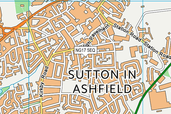 NG17 5EQ map - OS VectorMap District (Ordnance Survey)