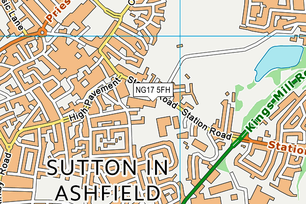 Anytime Fitness (Sutton-in-ashfield) map (NG17 5FH) - OS VectorMap District (Ordnance Survey)