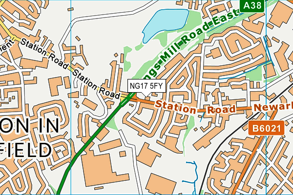 NG17 5FY map - OS VectorMap District (Ordnance Survey)