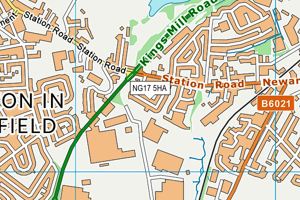 NG17 5HA map - OS VectorMap District (Ordnance Survey)