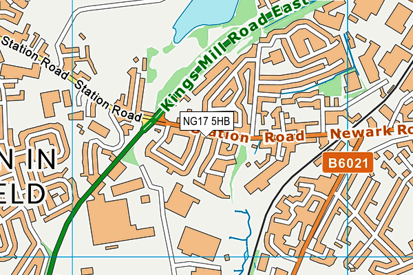 NG17 5HB map - OS VectorMap District (Ordnance Survey)