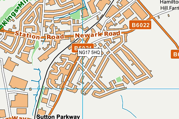 NG17 5HQ map - OS VectorMap District (Ordnance Survey)