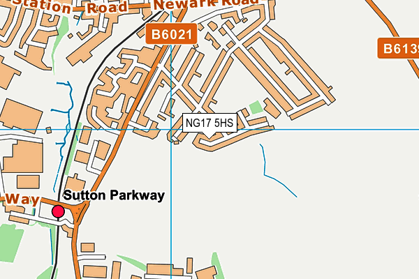 NG17 5HS map - OS VectorMap District (Ordnance Survey)