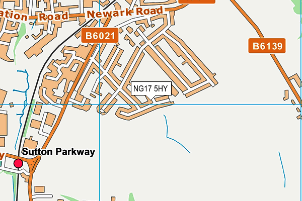 NG17 5HY map - OS VectorMap District (Ordnance Survey)