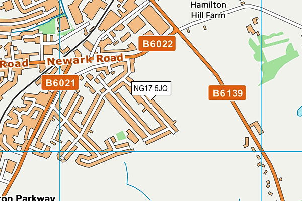 NG17 5JQ map - OS VectorMap District (Ordnance Survey)