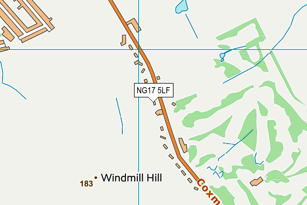 Coxmoor Golf Club map (NG17 5LF) - OS VectorMap District (Ordnance Survey)