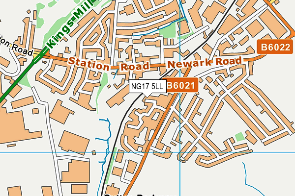 NG17 5LL map - OS VectorMap District (Ordnance Survey)